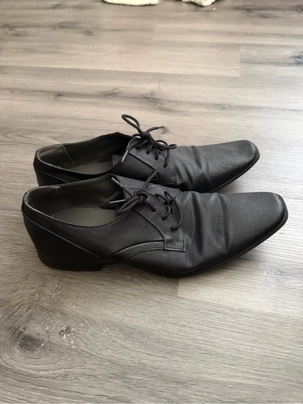 Calvin Klein Black Men's Lace-Up Derby Dress Shoes